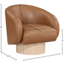 Manufacturer Color_Cognac -- Gibson Cognac Vegan Leather Upholstered Swivel Accent Chair IMAGE 8