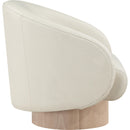  Manufacturer Color_Cream -- Gibson Cream Vegan Leather Upholstered Swivel Accent Chair IMAGE 5