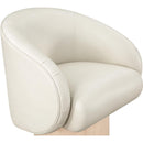  Manufacturer Color_Cream -- Gibson Cream Vegan Leather Upholstered Swivel Accent Chair IMAGE 6