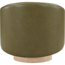  Manufacturer Color_Olive -- Gibson Olive Vegan Leather Upholstered Swivel Accent Chair IMAGE 3