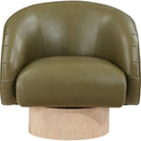  Manufacturer Color_Olive -- Gibson Olive Vegan Leather Upholstered Swivel Accent Chair IMAGE 4