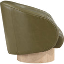  Manufacturer Color_Olive -- Gibson Olive Vegan Leather Upholstered Swivel Accent Chair IMAGE 5