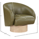  Manufacturer Color_Olive -- Gibson Olive Vegan Leather Upholstered Swivel Accent Chair IMAGE 8