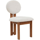 Meridian Napa Cream Boucle Fabric Dining Chair IMAGE 1