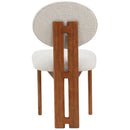 Meridian Napa Cream Boucle Fabric Dining Chair IMAGE 3