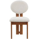 Meridian Napa Cream Boucle Fabric Dining Chair IMAGE 4