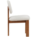 Color_Cream/ Walnut -- Napa Cream Boucle Fabric Upholstered Dining Chair IMAGE 5