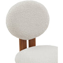  Color_Cream/ Walnut -- Napa Cream Boucle Fabric Upholstered Dining Chair IMAGE 6