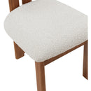  Color_Cream/ Walnut -- Napa Cream Boucle Fabric Upholstered Dining Chair IMAGE 7
