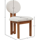  Color_Cream/ Walnut -- Napa Cream Boucle Fabric Upholstered Dining Chair IMAGE 8