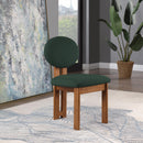 Meridian Napa Green Boucle Fabric Dining Chair IMAGE 2