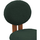  Color_Green/ Walnut -- Napa Green Boucle Fabric Upholstered Dining Chair IMAGE 6