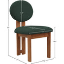  Color_Green/ Walnut -- Napa Green Boucle Fabric Upholstered Dining Chair IMAGE 8