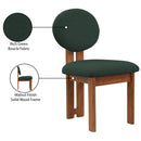  Color_Green/ Walnut -- Napa Green Boucle Fabric Upholstered Dining Chair IMAGE 9