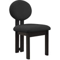 Meridian Napa Black Boucle Fabric Dining Chair IMAGE 1