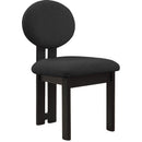 Meridian Napa Black Boucle Fabric Dining Chair IMAGE 1