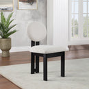 Meridian Napa Cream Boucle Fabric Dining Chair IMAGE 2