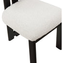  Color_Black/ Cream -- Napa Cream Boucle Fabric Upholstered Dining Chair IMAGE 7