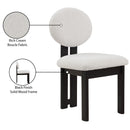  Color_Black/ Cream -- Napa Cream Boucle Fabric Upholstered Dining Chair IMAGE 9