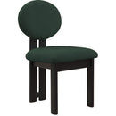 Meridian Napa Green Boucle Fabric Dining Chair IMAGE 1