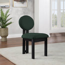  Color_Black/ Green -- Napa Green Boucle Fabric Upholstered Dining Chair IMAGE 2