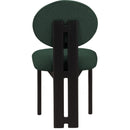  Color_Black/ Green -- Napa Green Boucle Fabric Upholstered Dining Chair IMAGE 3