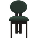  Color_Black/ Green -- Napa Green Boucle Fabric Upholstered Dining Chair IMAGE 4
