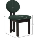 Meridian Napa Green Boucle Fabric Dining Chair IMAGE 8