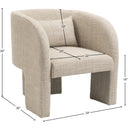 Manufacturer Color_Beige -- Meridian Sawyer Stationary Fabric Accent Chair IMAGE 8