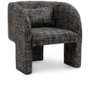 Meridian Sawyer Black Weaved Polyester Fabric Accent Chair IMAGE 1