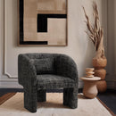 Meridian Sawyer Black Weaved Polyester Fabric Accent Chair IMAGE 2