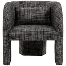  Manufacturer Color_Black -- Sawyer Black Weaved Fabric Upholstered Accent Chair IMAGE 4