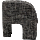 Meridian Sawyer Black Weaved Polyester Fabric Accent Chair IMAGE 5