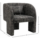  Manufacturer Color_Black -- Sawyer Black Weaved Fabric Upholstered Accent Chair IMAGE 8
