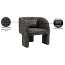  Manufacturer Color_Black -- Sawyer Black Weaved Fabric Upholstered Accent Chair IMAGE 9