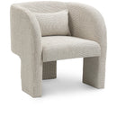  Manufacturer Color_Cream -- Sawyer Cream Weaved Fabric Upholstered Accent Chair IMAGE 1