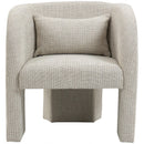  Manufacturer Color_Cream -- Sawyer Cream Weaved Fabric Upholstered Accent Chair IMAGE 4