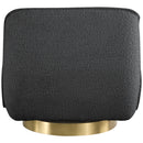  Manufacturer Color_Black -- Meridian Geneva Swivel Fabric Accent Chair IMAGE 3