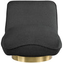  Manufacturer Color_Black -- Meridian Geneva Swivel Fabric Accent Chair IMAGE 4
