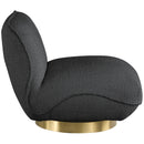  Manufacturer Color_Black -- Meridian Geneva Swivel Fabric Accent Chair IMAGE 5