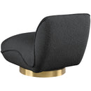  Manufacturer Color_Black -- Meridian Geneva Swivel Fabric Accent Chair IMAGE 6
