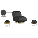  Manufacturer Color_Black -- Meridian Geneva Swivel Fabric Accent Chair IMAGE 9