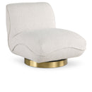  Manufacturer Color_Cream -- Geneva Cream Boucle Fabric Upholstered Swivel Accent Chair IMAGE 1