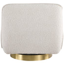  Manufacturer Color_Cream -- Geneva Cream Boucle Fabric Upholstered Swivel Accent Chair IMAGE 3