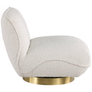 Meridian Geneva Cream Boucle Fabric Swivel Accent Chair IMAGE 5