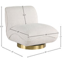 Manufacturer Color_Cream -- Geneva Cream Boucle Fabric Upholstered Swivel Accent Chair IMAGE 8