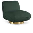  Manufacturer Color_Green -- Geneva Green Boucle Fabric Upholstered Swivel Accent Chair IMAGE 1