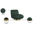 Manufacturer Color_Green -- Geneva Green Boucle Fabric Upholstered Swivel Accent Chair IMAGE 9