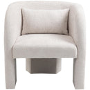  Manufacturer Color_Cream -- Meridian Sawyer Stationary Fabric Accent Chair IMAGE 4