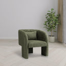Meridian Sawyer Green Chenille Fabric Accent Chair IMAGE 2
